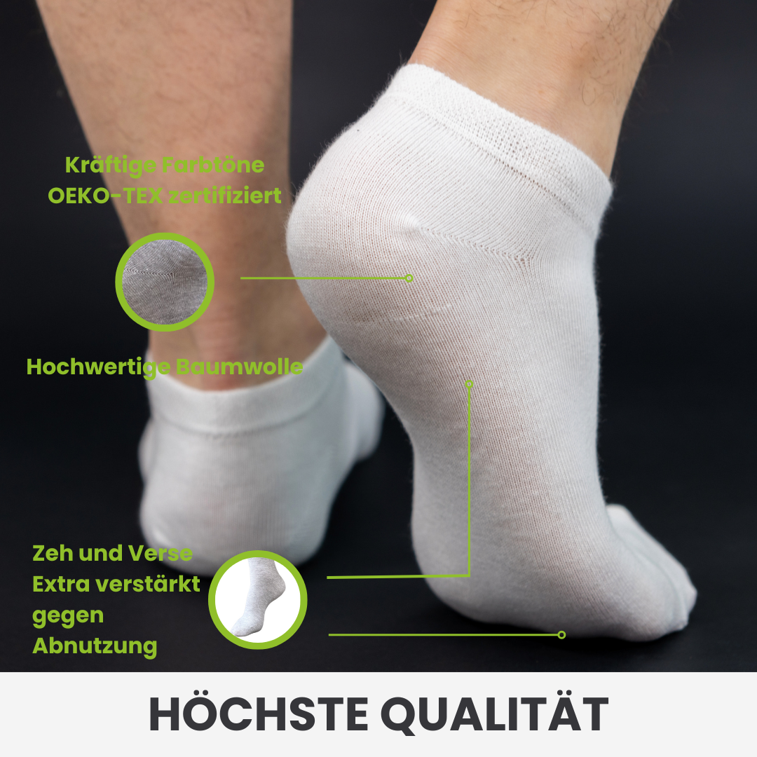 Weiße Sneaker Socken - 10er Paar