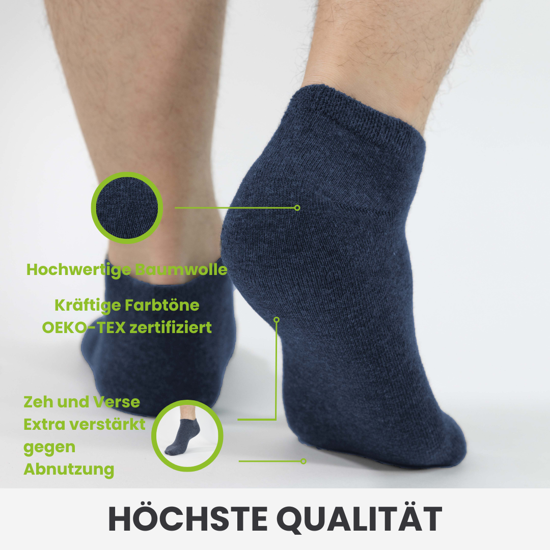 Jeans Sneaker Socken Diabetiker - 10er Paar