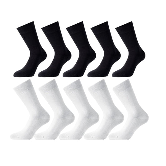 Schwarz Weiss Business Socken - 10er Paar