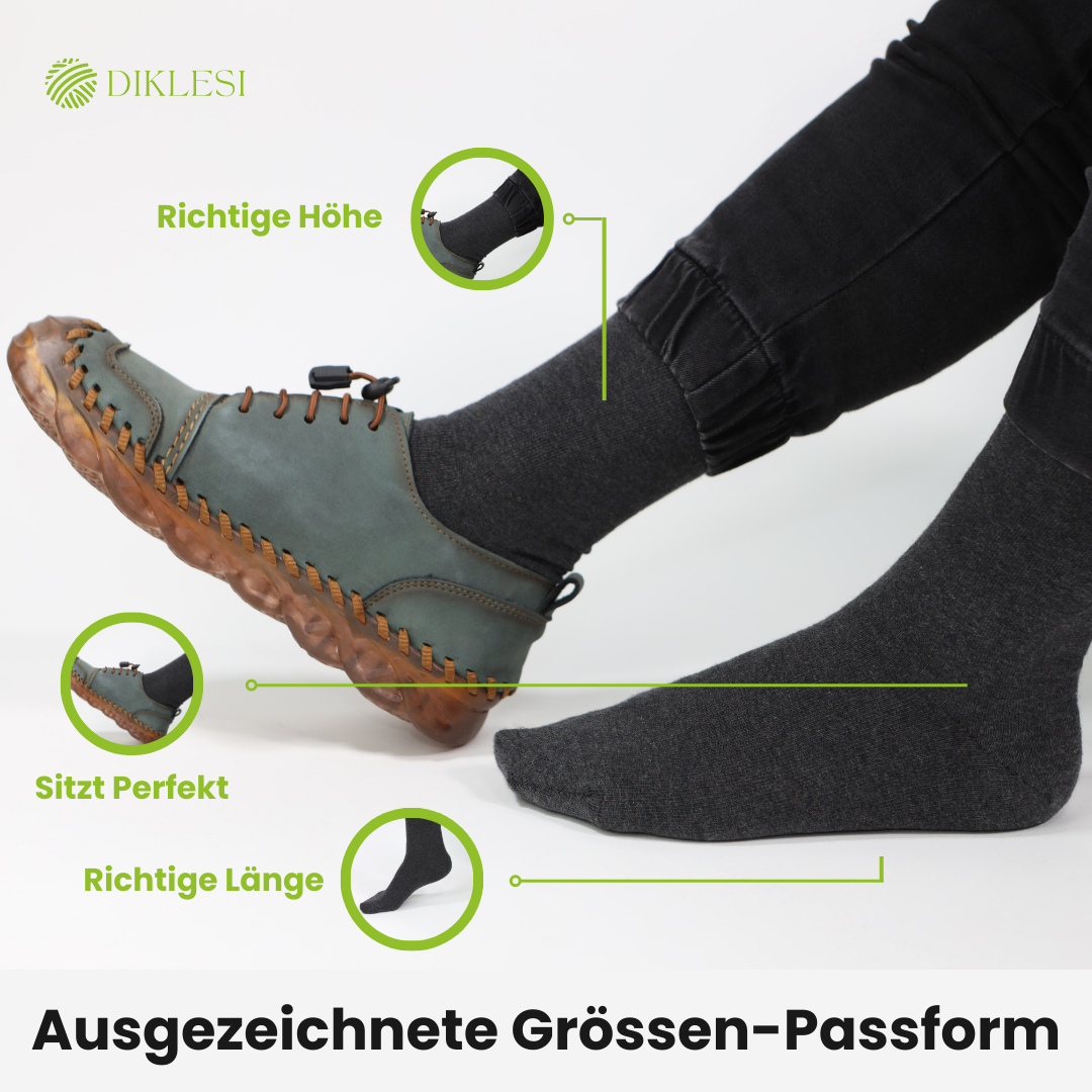 Schwarze Business Diabetiker Socken - 10er Paar