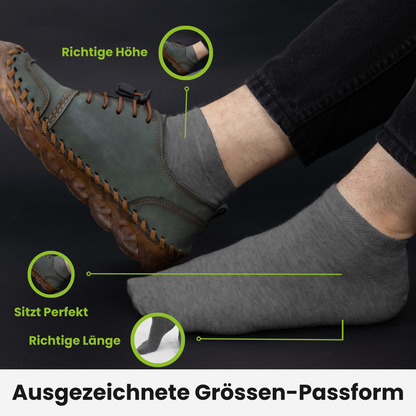 Grau-Anthrazit Sneaker Socken - 10er Paar - Diabetiker tauglich