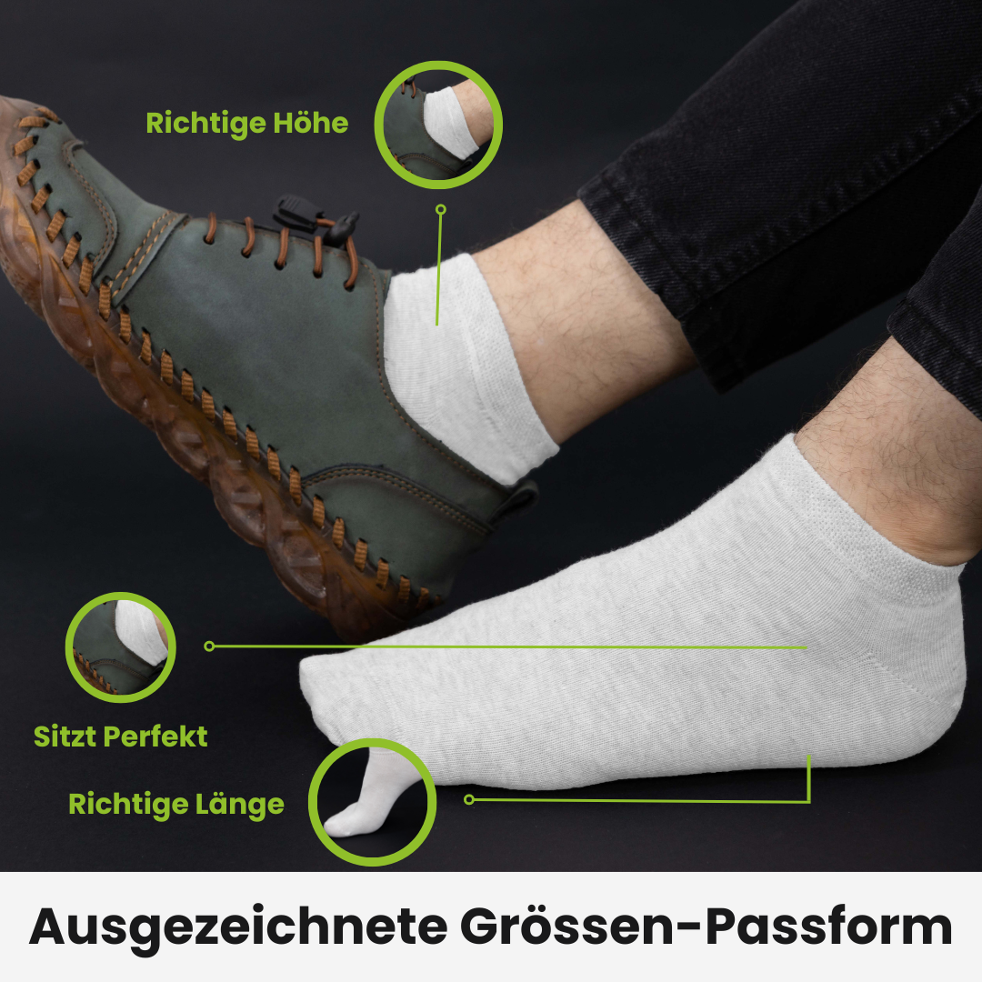 Weiße Sneaker Socken DIABETIKER - 10er Paar