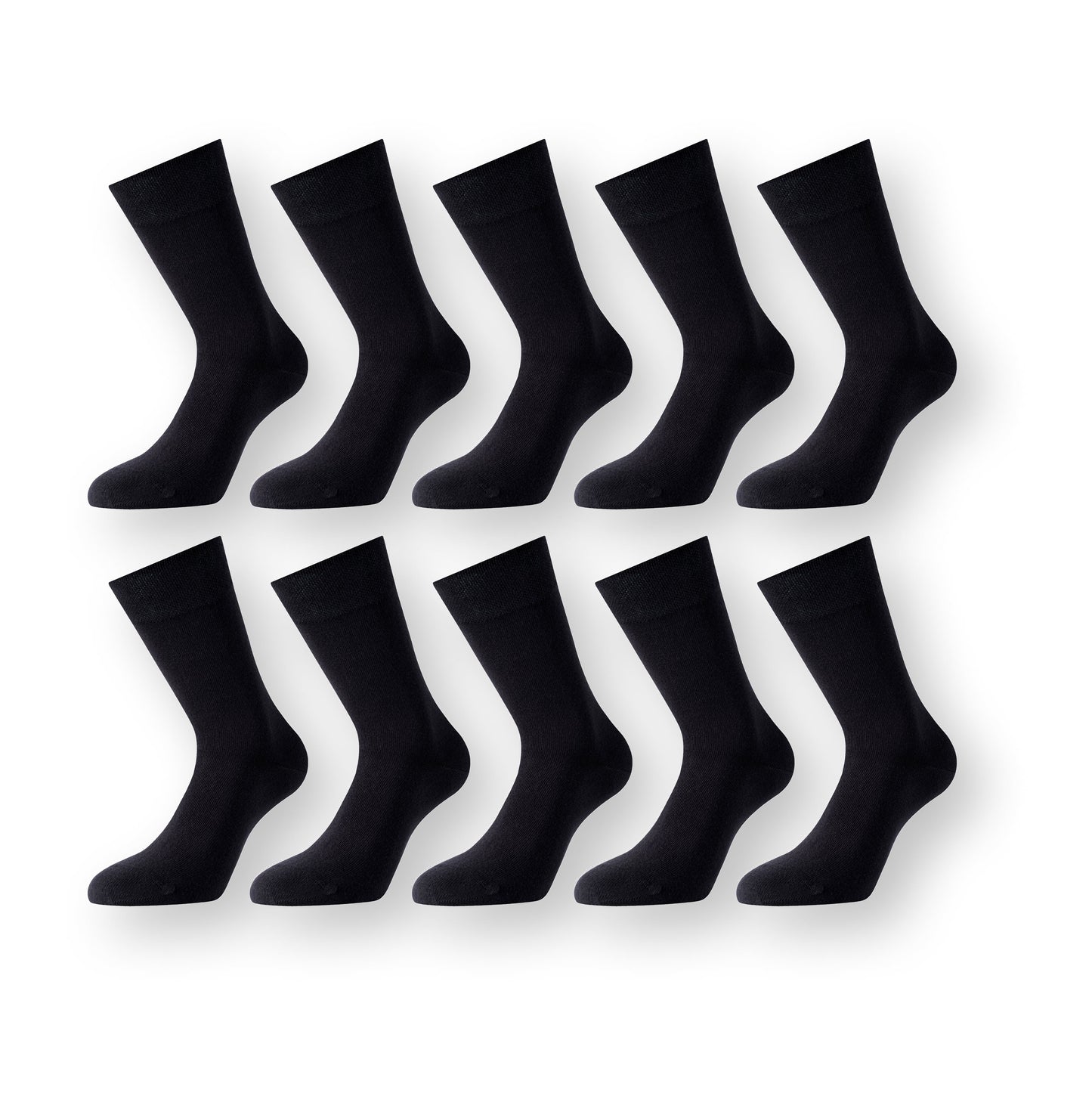 Schwarze Business Diabetiker Socken - 10er Paar