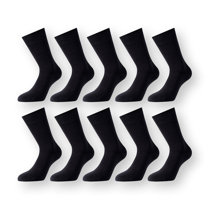 Schwarze Business Socken - 10er Paar