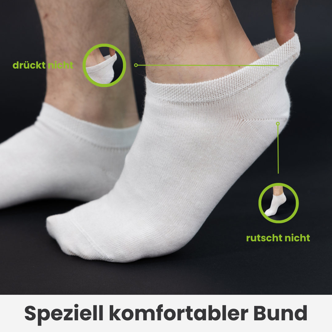 Schwarz-Weiß Sneaker Socken - 10er Paar